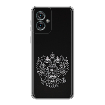 Силиконовый чехол на Motorola Moto G55 с принтом Герб России