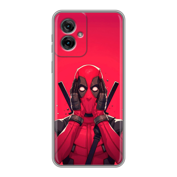 Силиконовый чехол на Motorola Moto G55 с принтом Дедпул Deadpool