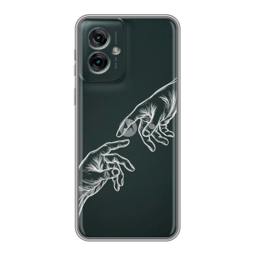 Силиконовый чехол на Motorola Moto G55 с принтом Сотворение мира