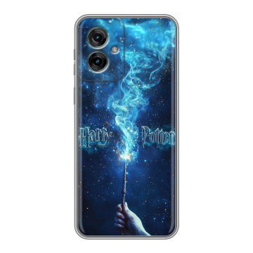 Силиконовый чехол на Motorola Moto G55 с принтом Harry Potter Гарри Поттер