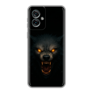 Силиконовый чехол на Motorola Moto G55 с принтом Волк