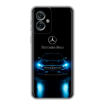 Силиконовый чехол на Motorola Moto G55 с принтом Mercedes Мерседес