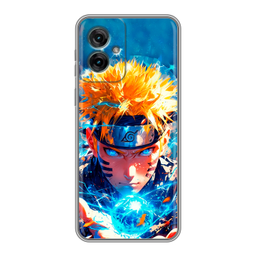 Силиконовый чехол на Motorola Moto G55 с принтом Аниме Наруто Naruto