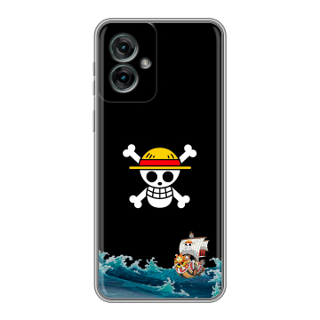 Силиконовый чехол на Motorola Moto G55 с принтом One Piece Ван Пис
