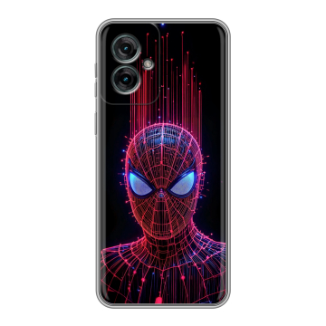 Силиконовый чехол на Motorola Moto G55 с принтом Spiderman Человек паук
