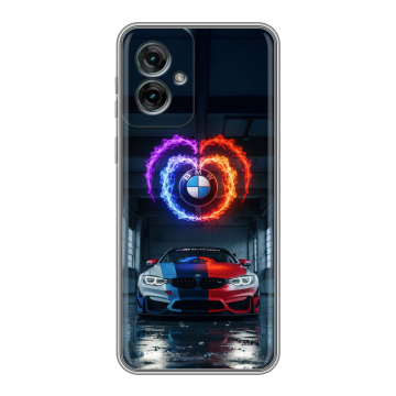 Силиконовый чехол на Motorola Moto G55 с принтом BMW БМВ