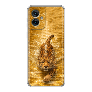 Силиконовый чехол на Motorola Moto G55 с принтом женский