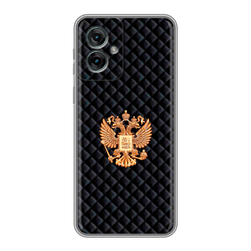 Силиконовый чехол на Motorola Moto G55 с принтом Герб России принт Силиконовый чехол на Motorola Moto G55 с принтом Герб России принт