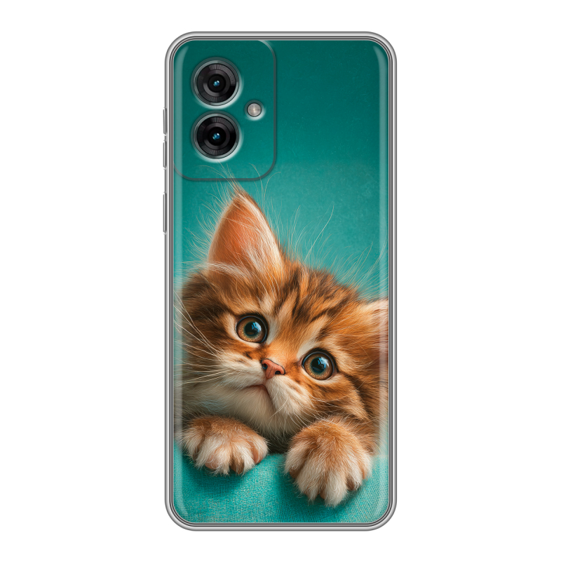Силиконовый чехол на Motorola Moto G55 с принтом котенок Силиконовый чехол на Motorola Moto G55 с принтом котенок