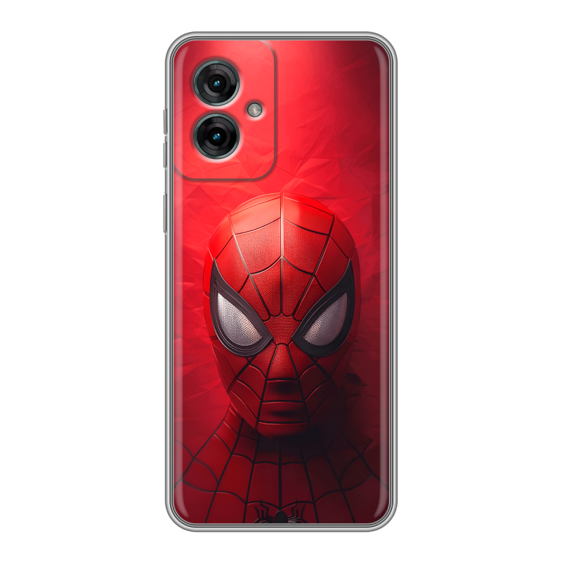 Силиконовый чехол на Motorola Moto G55 с принтом Spiderman Человек паук Силиконовый чехол на Motorola Moto G55 с принтом Spiderman Человек паук