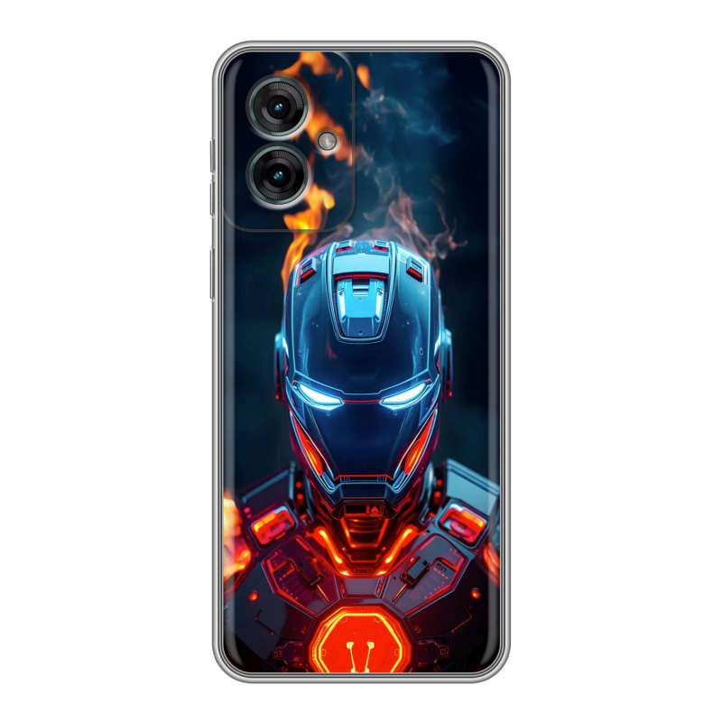 Силиконовый чехол на Motorola Moto G55 с принтом IronMan Железный человек Силиконовый чехол на Motorola Moto G55 с принтом IronMan Железный человек