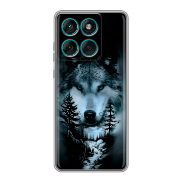 Силиконовый чехол на Motorola Edge 60 Fusion с принтом Лесной волк Силиконовый чехол на Motorola Edge 60 Fusion с принтом Лесной волк