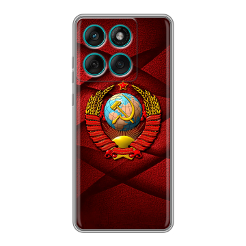 Силиконовый чехол на Motorola Edge 60 Fusion с принтом Герб СССР