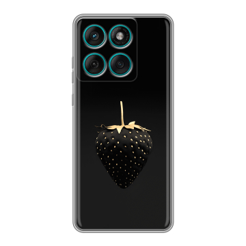Силиконовый чехол на Motorola Edge 60 Fusion с принтом Черная клубника Силиконовый чехол на Motorola Edge 60 Fusion с принтом Черная клубника