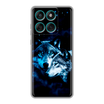Силиконовый чехол на Motorola Edge 60 Fusion с принтом Волки