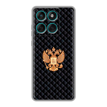 Силиконовый чехол на Motorola Edge 60 Fusion с принтом Герб России принт