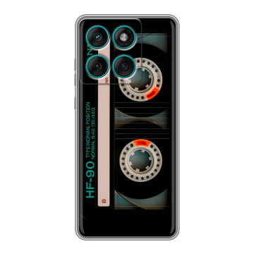 Силиконовый чехол на Motorola Edge 60 Fusion с принтом Кассета