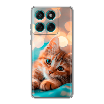 Силиконовый чехол на Motorola Edge 60 Fusion с принтом котик