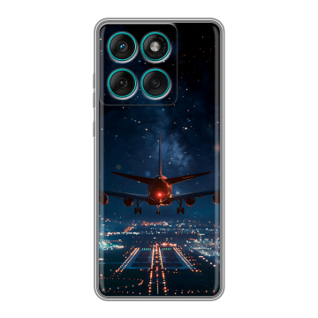 Силиконовый чехол на Motorola Edge 60 Fusion с принтом самолет