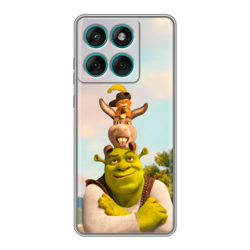 Силиконовый чехол на Motorola Edge 60 Fusion с принтом Шрек Shrek
