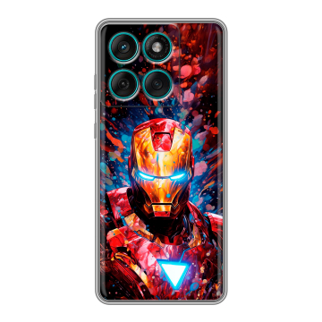 Силиконовый чехол на Motorola Edge 60 Fusion с принтом Железный человек Ironman