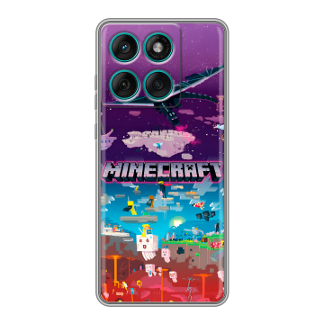 Силиконовый чехол на Motorola Edge 60 Fusion с принтом Майнкрафт Minecraft