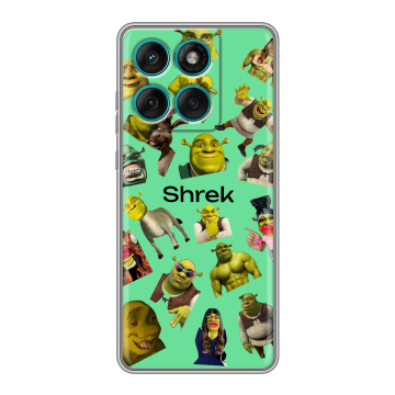 Силиконовый чехол на Motorola Edge 60 Fusion с принтом Шрек Shrek