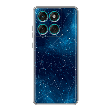 Силиконовый чехол на Motorola Edge 60 Fusion с принтом Космос звезды
