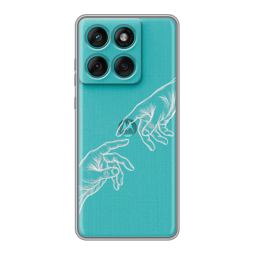Силиконовый чехол на Motorola Edge 60 Fusion с принтом Сотворение мира