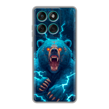 Силиконовый чехол на Motorola Edge 60 Fusion с принтом Медведь