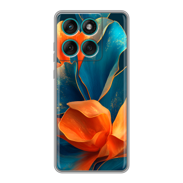 Силиконовый чехол на Motorola Edge 60 Fusion с принтом Цветы
