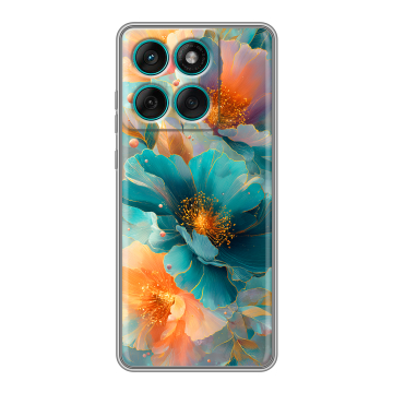 Силиконовый чехол на Motorola Edge 60 Fusion с принтом Цветы