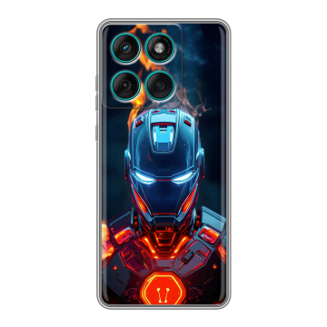 Силиконовый чехол на Motorola Edge 60 Fusion с принтом IronMan Железный человек