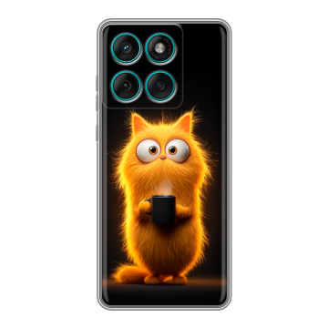 Силиконовый чехол на Motorola Edge 60 Fusion с принтом Смешной кот