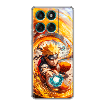 Силиконовый чехол на Motorola Edge 60 Fusion с принтом Аниме Наруто Naruto