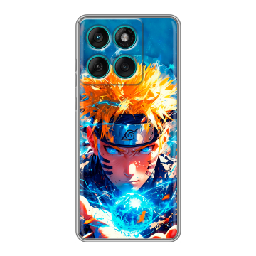 Силиконовый чехол на Motorola Edge 60 Fusion с принтом Аниме Наруто Naruto