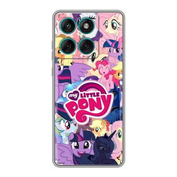 Силиконовый чехол на Motorola Edge 60 Fusion с принтом My little pony Дружба чудо