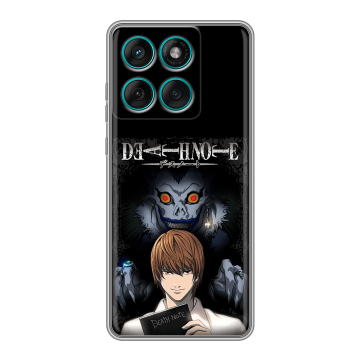 Силиконовый чехол на Motorola Edge 60 Fusion с принтом Death note Тетрадь смерти