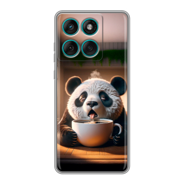 Силиконовый чехол на Motorola Edge 60 Fusion с принтом смешная панда