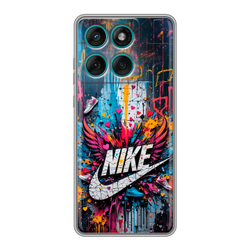 Силиконовый чехол на Motorola Edge 60 Fusion с принтом Nike Найк