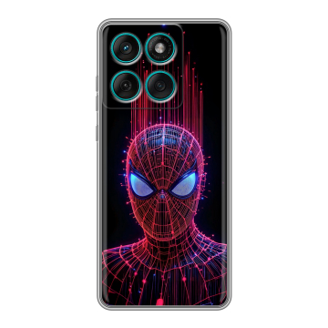 Силиконовый чехол на Motorola Edge 60 Fusion с принтом Spiderman Человек паук