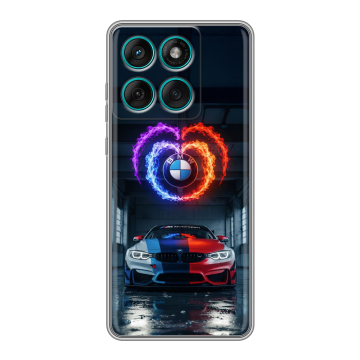 Силиконовый чехол на Motorola Edge 60 Fusion с принтом BMW БМВ