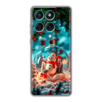 Силиконовый чехол на Motorola Edge 60 Fusion с принтом Новый год