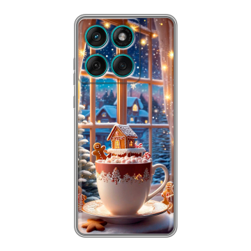 Силиконовый чехол на Motorola Edge 60 Fusion с принтом Новый год