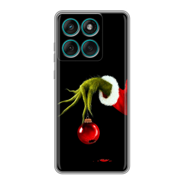 Силиконовый чехол на Motorola Edge 60 Fusion с принтом Новый год Гринч