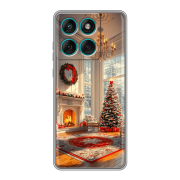 Силиконовый чехол на Motorola Edge 60 Fusion с принтом Новый год
