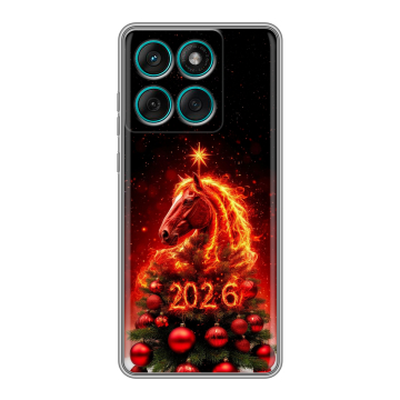 Силиконовый чехол на Motorola Edge 60 Fusion с принтом Новый год