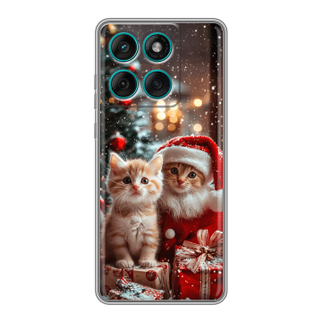 Силиконовый чехол на Motorola Edge 60 Fusion с принтом Новый год