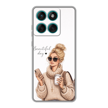 Силиконовый чехол на Motorola Edge 60 Fusion с принтом женский