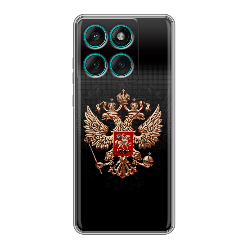 Силиконовый чехол на Motorola Edge 60 Fusion с принтом Герб России Силиконовый чехол на Motorola Edge 60 Fusion с принтом Герб России
